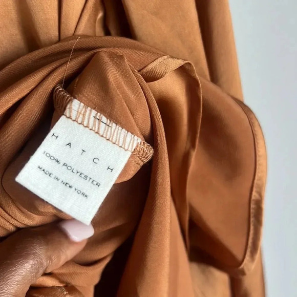 hatch maternity satin button down long sleeve shirt - Picture 7 of 13